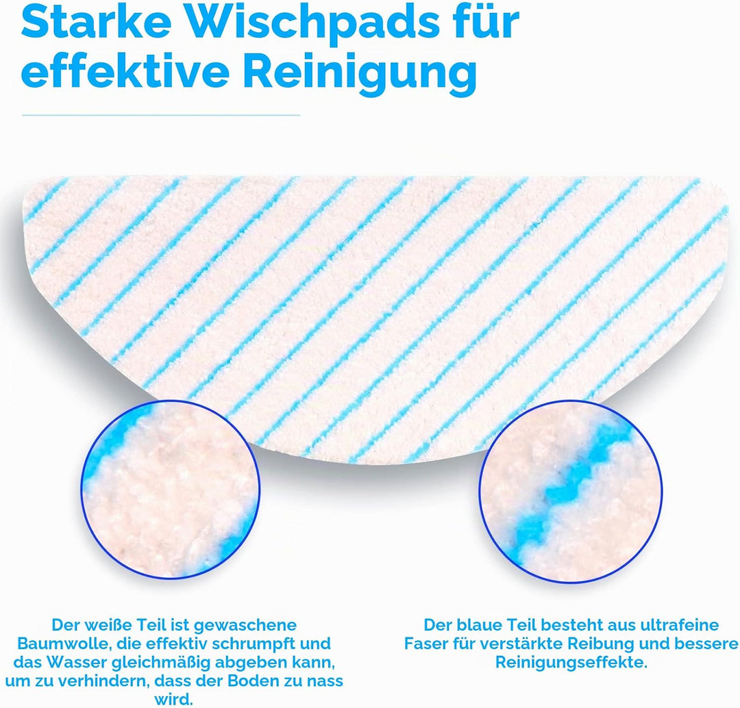 CHAIN PEAK (50 Stück) Einweg-Mikrofaser-Wischpads für ECOVACS DEEBOT OZMO T8/ T8+/ T8 AIVI/ T9/ T9 M