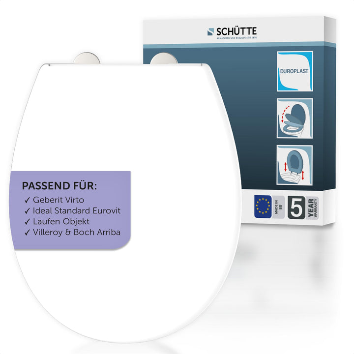 SCHÜTTE WC-Sitz passend zu Villeroy & Boch Arriba, Laufen Objekt, Ideal Standard Eurovit, Geberit Vi