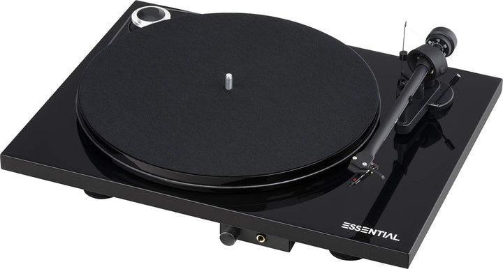 Pro-Ject Essential III HP, Audiophiler Plattenspieler mit Kopfhörerausgang (Schwarz), Schwarz