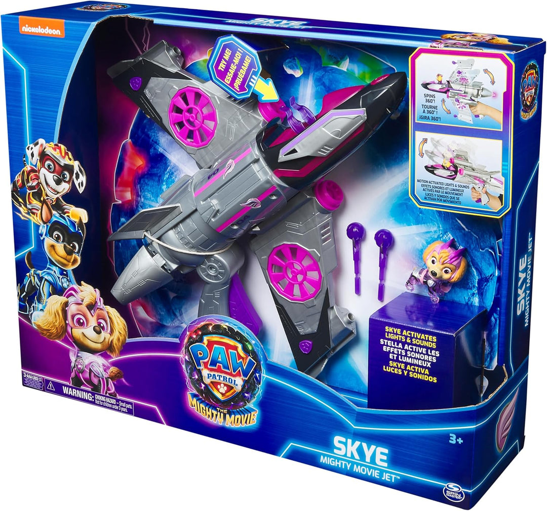 PAW Patrol: Der Mighty Kinofilm, Skyes Deluxe Superhelden-Jet inkl. Skye Figur, Licht und Geräuschen