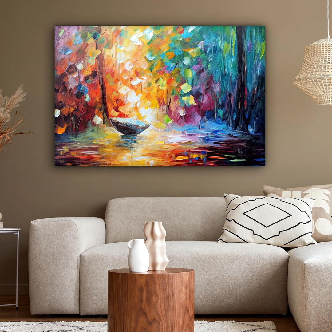 MuchoWow© Leinwandbild Gross 120x80 cm XXL Dekoration Wohnzimmer Bilder Aufhängen Wall Decoration Li