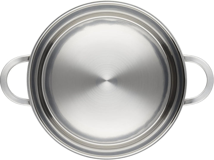 Kela 10957 Bratentopf, 5 l Fassungsvermögen, 16 cm Durchmesser, 18/10 Edelstahl mit Glanzoptik, Indu