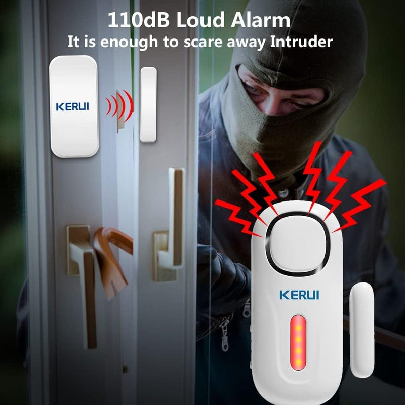 Tür Türalarm, Fensteralarm Sensor mit drahtloser Hausalarmanlage, 4 Zonen Alarmanlage Tür Einbruchsc