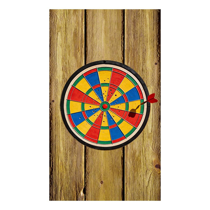 Dart Wandschutz Set aus Filz, 6 Selbstklebende Paneele in Holzoptik (30x30 cm) | Wandschutz für Dart