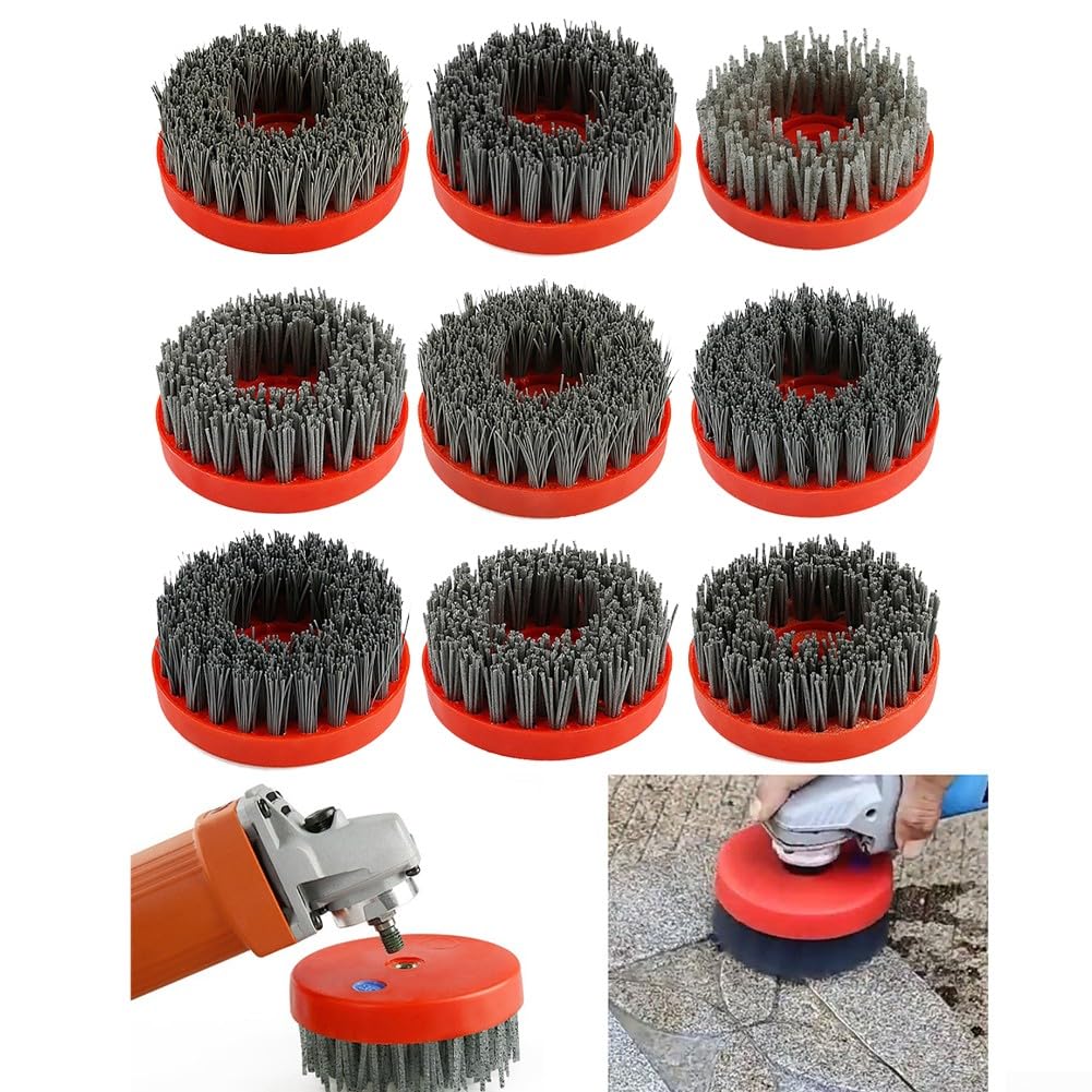10,2 cm Winkelschleifer-Reinigungsbürste, runde Schleifbürste, Stein-antike Bürste für Stein Granit