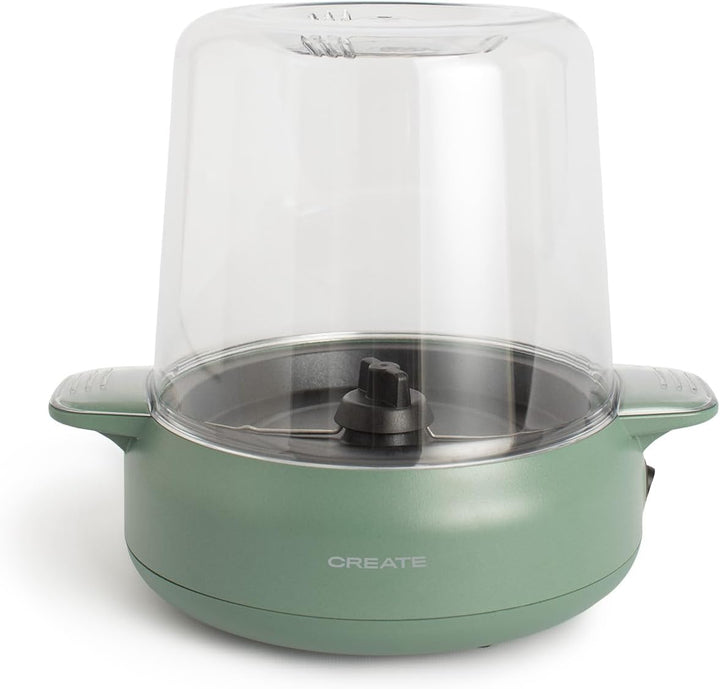 CREATE/POPCORN MAKER STUDIO/Popcornmaschine mit Butterschmelzer Salbeigrün/einfache Bedienung, bis z