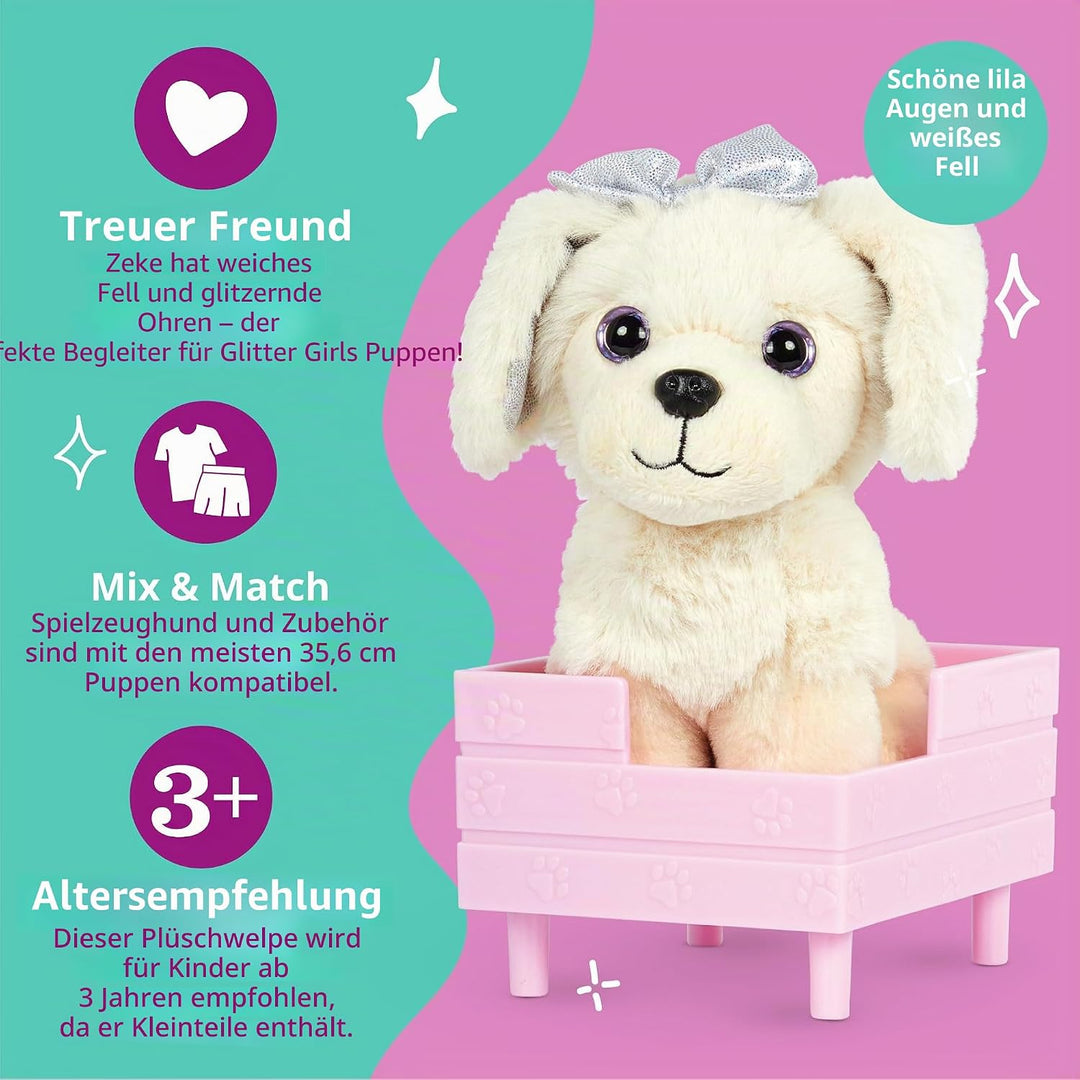Glitter Girls - Zeke - 36 cm Puppen-Zubehör - Puppe Haustiere - Hund Plüsch Haustiere - Ausgestopfte
