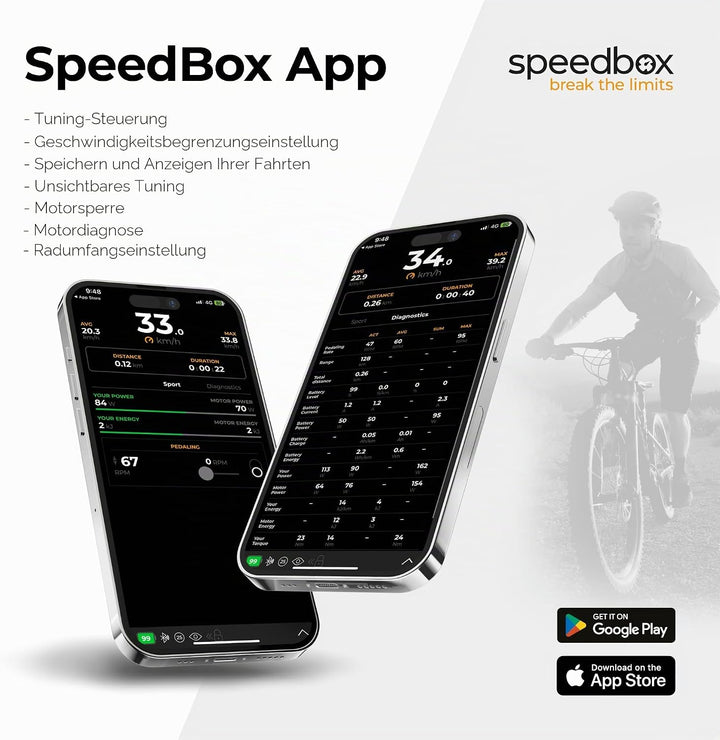 SpeedBox 3.2 B.Tuning mit Bluetooth für Specialized E-Bikes & Motoren 3.1 (einschliesslich S-Works)