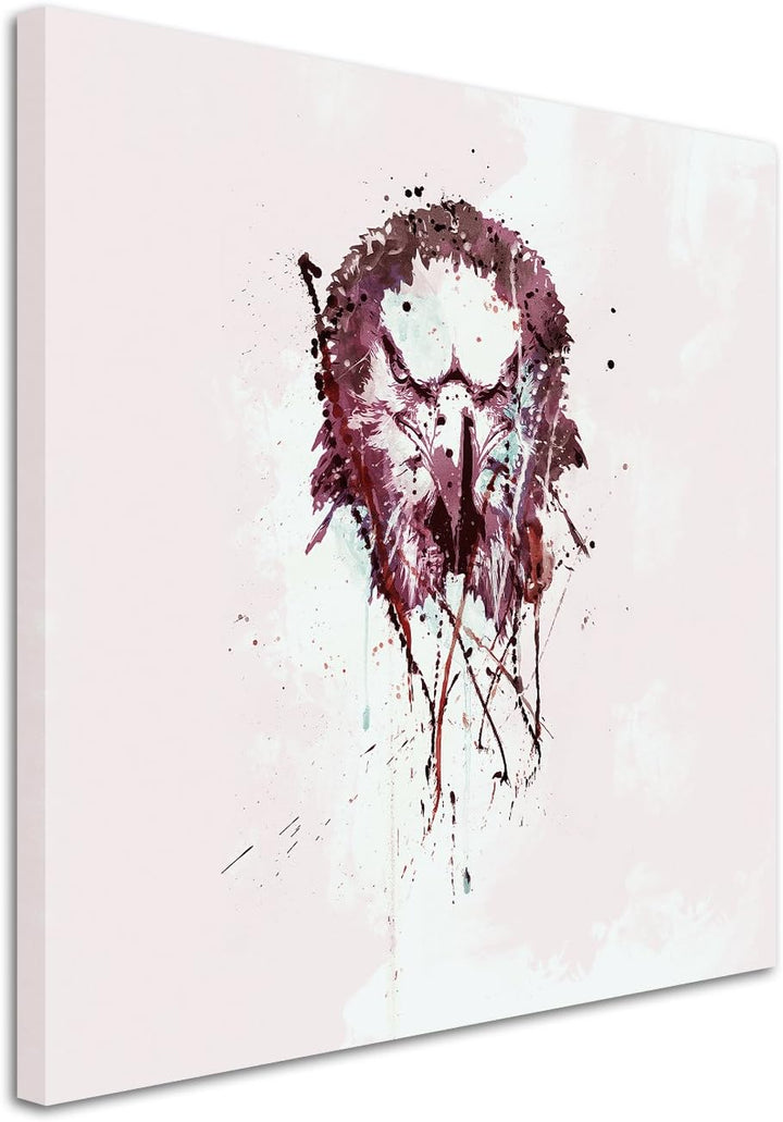 Paul Sinus Art Eagle 60x60cm Keilrahmenbild Kunstbild Aquarell Art Wandbild auf Leinwand fertig gera