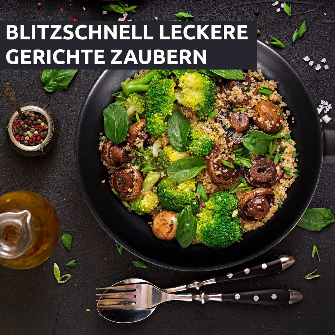 Tefal E30 Jamie Oliver Pfannenset Induktion 2 tlg -SET22- kleine Pfanne 20 cm + Bratpfanne 26 cm, An