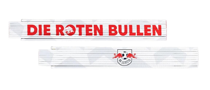 RB Leipzig Zollstock - Die Roten Bullen/Logo - weiss Gliedermassstab RBL Schmiege - Plus Lesezeichen