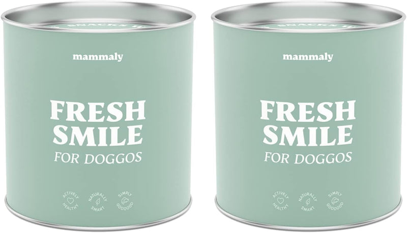 mammaly Fresh Smile Hunde Zahnpflege Snack, Zahnpflege Hund, gegen Hund Mundgeruch, Fressnapf Innova