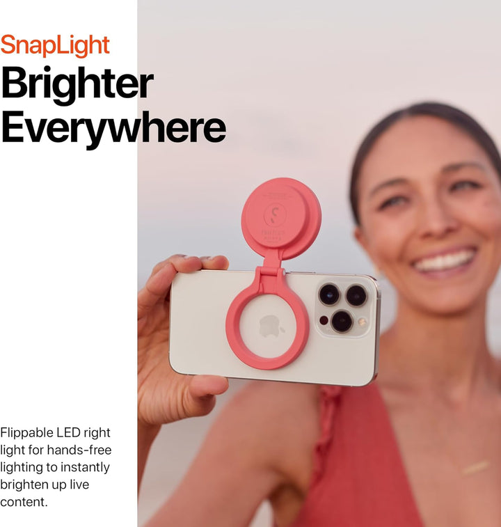 ShiftCam SnapLight – LED-Selfie-Ringlicht mit Vier Helligkeitseinstellungen und eingebautem Akku – M