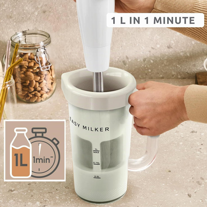 Tefal Easy Milker Pflanzenmilchmaschine, 1 Liter, schnell und einfach, kompatibel mit allen Stabmixe