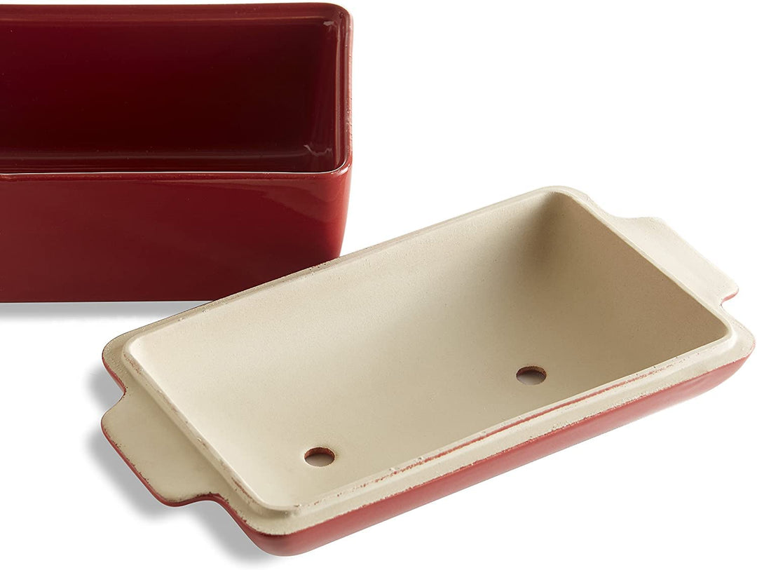 Emile Henry Brotlaib Bäcker, Keramik, Rot, 24x15x12.5 cm Red, Red