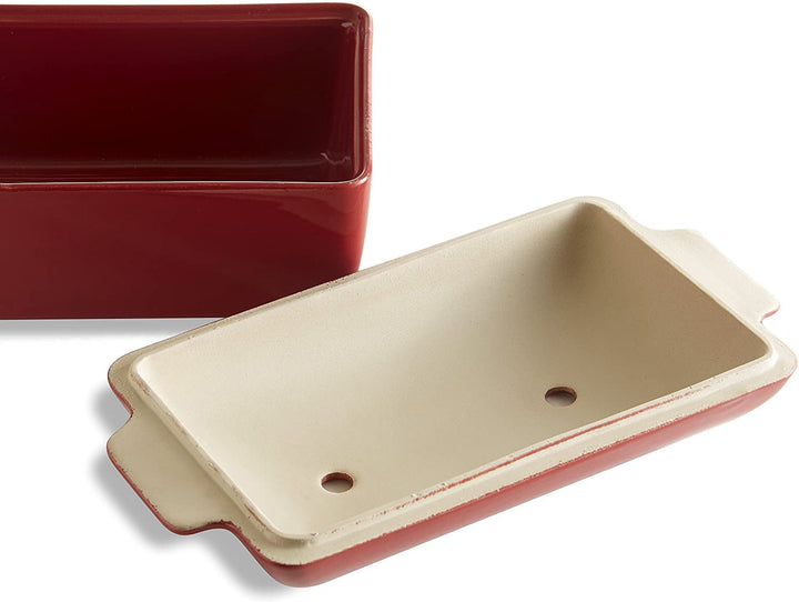Emile Henry Brotlaib Bäcker, Keramik, Rot, 24x15x12.5 cm Red, Red