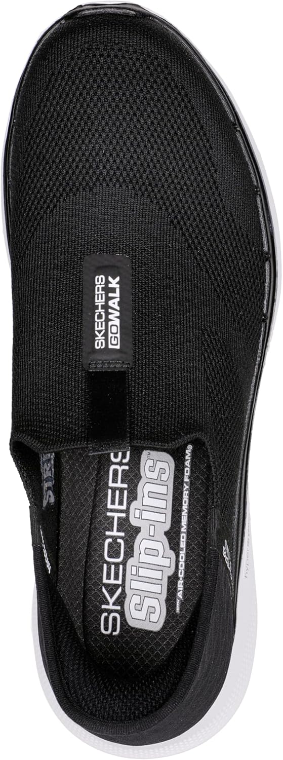 Skechers Herren Go Walk 6-Easy On Sneakers 41 EU Schwarz, 41 EU Schwarz