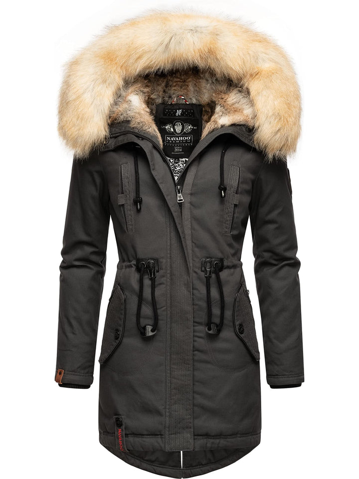 Navahoo Damen Warmer Winterparka mit Kapuze Bombii XS-XXL XS Anthracite, XS Anthracite