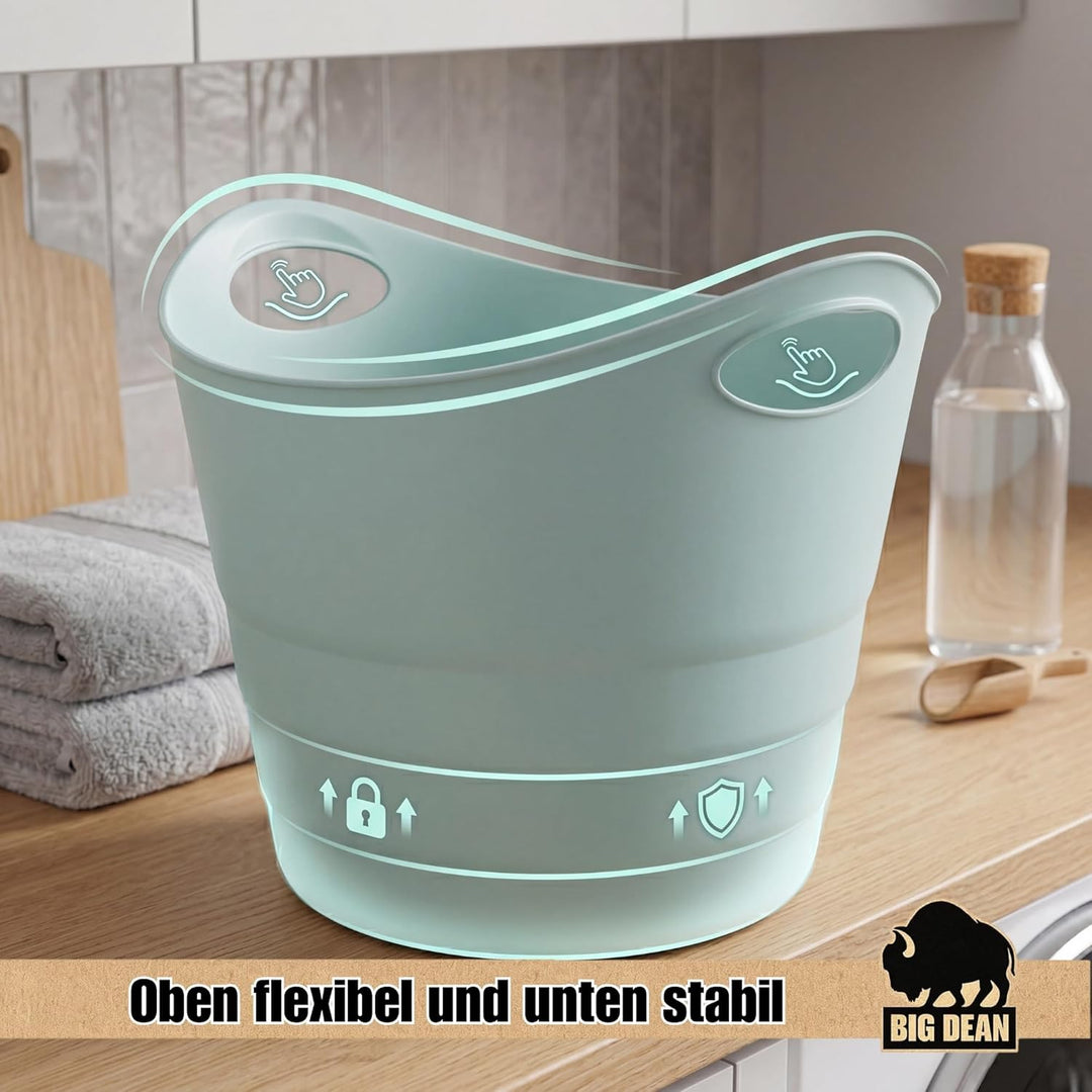2 Stück Elastischer Gummitrog Trog mit Tragegriffen Universal Flexibler Gartenkorb Mehrzwecktrog ca.