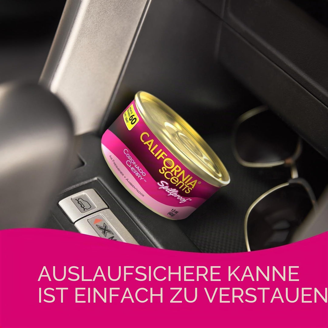 California Car Scents 8000034 Duftdosen Kirsche 12 Dosen inkl. 12Deckel, Violet, Set of 12