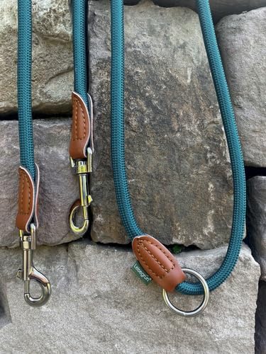 Leisegrün Verstellbare Hundeleine 2m | Freihand & 3fach verstellbar | Nur 260 g leicht | Für grosse