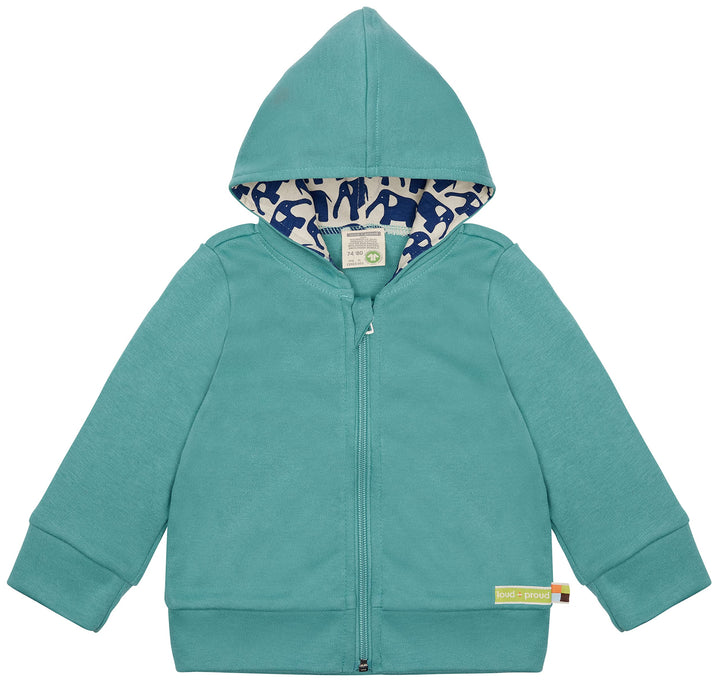 loud + proud Unisex Baby Kapuzenjacke, GOTS Zertifiziert Sweatjacke 62-68 Oregano, 62-68 Oregano