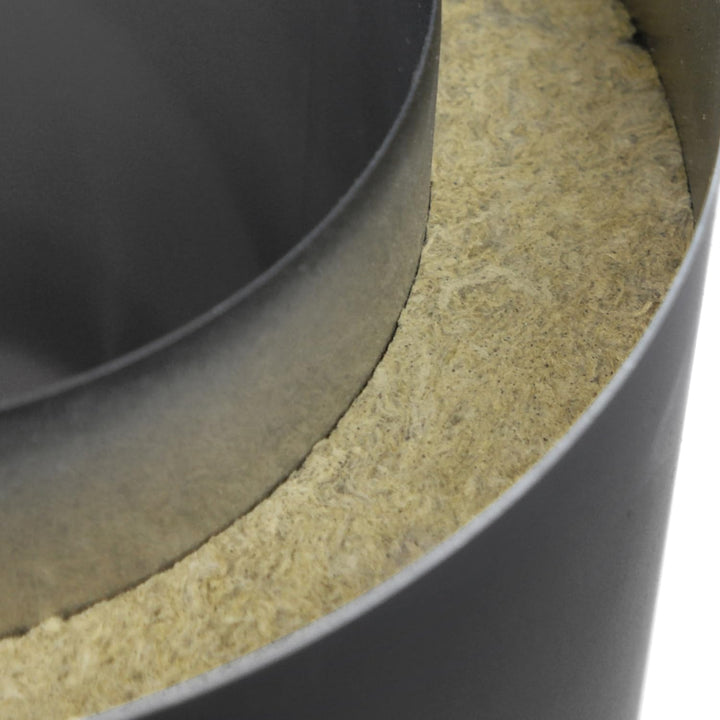 raik SH30011483-sw Raik Rauchrohr/Ofenrohr Coltherm doppelwandig mit Isolierung, Durchmesser 150 mm,