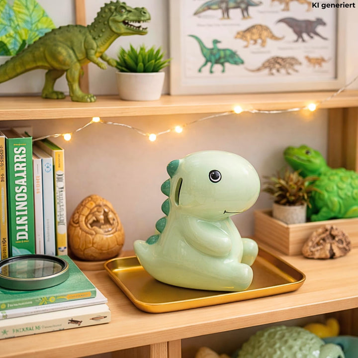 Sparfigur, Spartier, Spardose, Sparbüchse, Kinderspardose, Sparfigur, Sparschwein als Dino, Spardino