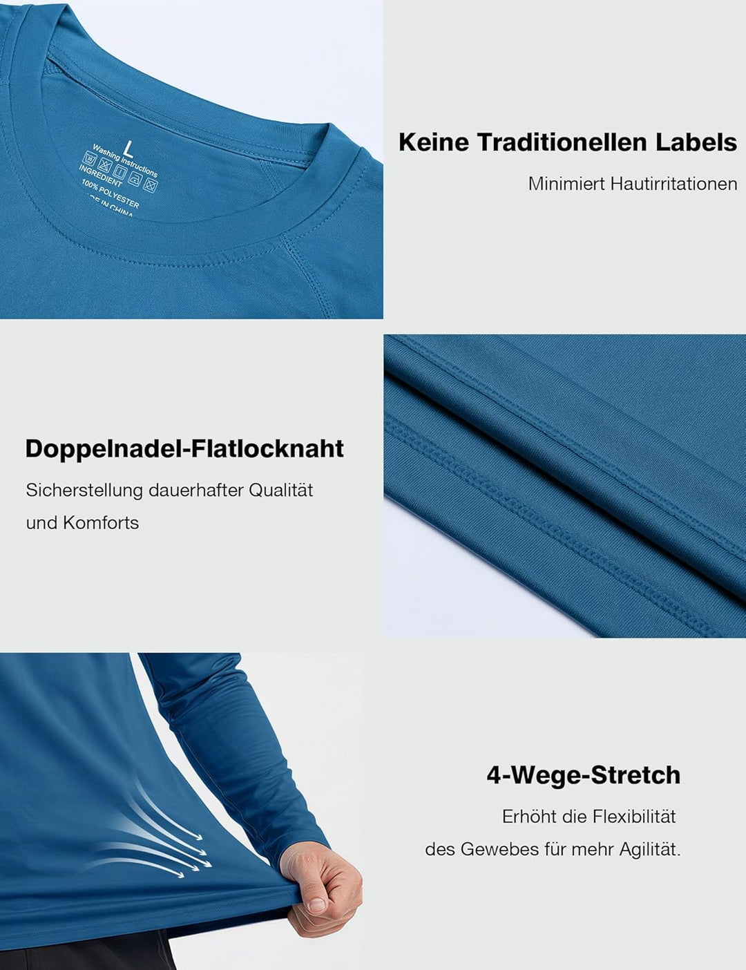 ZENGVEE 3er Pack Rashguard Herren, UPF 50+ UV Schutz Shirt Herren Schnelltrocknend Leicht Atmungsakt