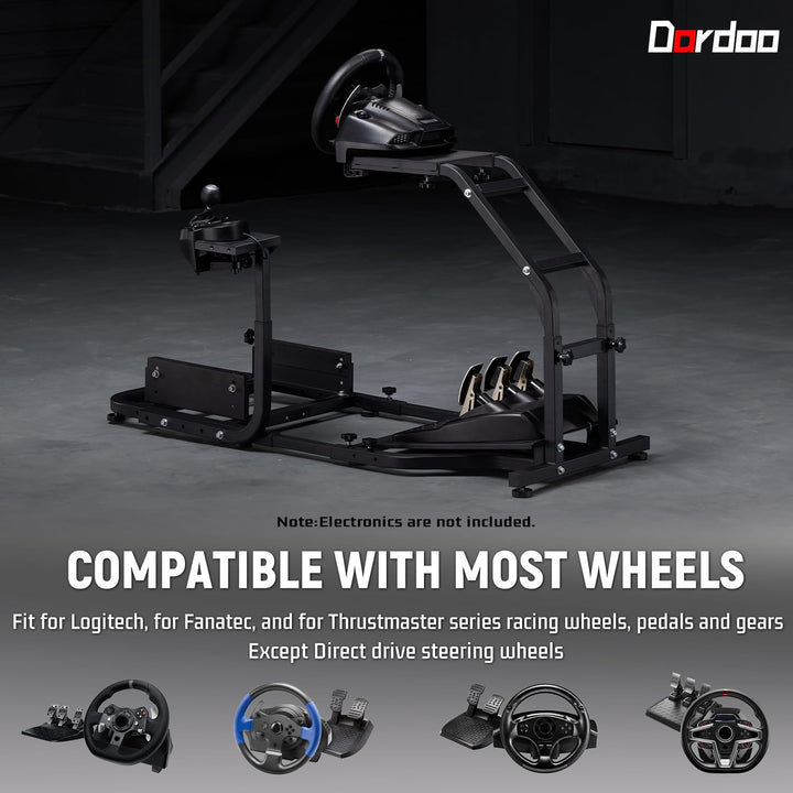 Dardoo Racing Simulator Cockpit Einstellbar Passend für Logitech G27 G29 G920 G923, Thrustmaster T30