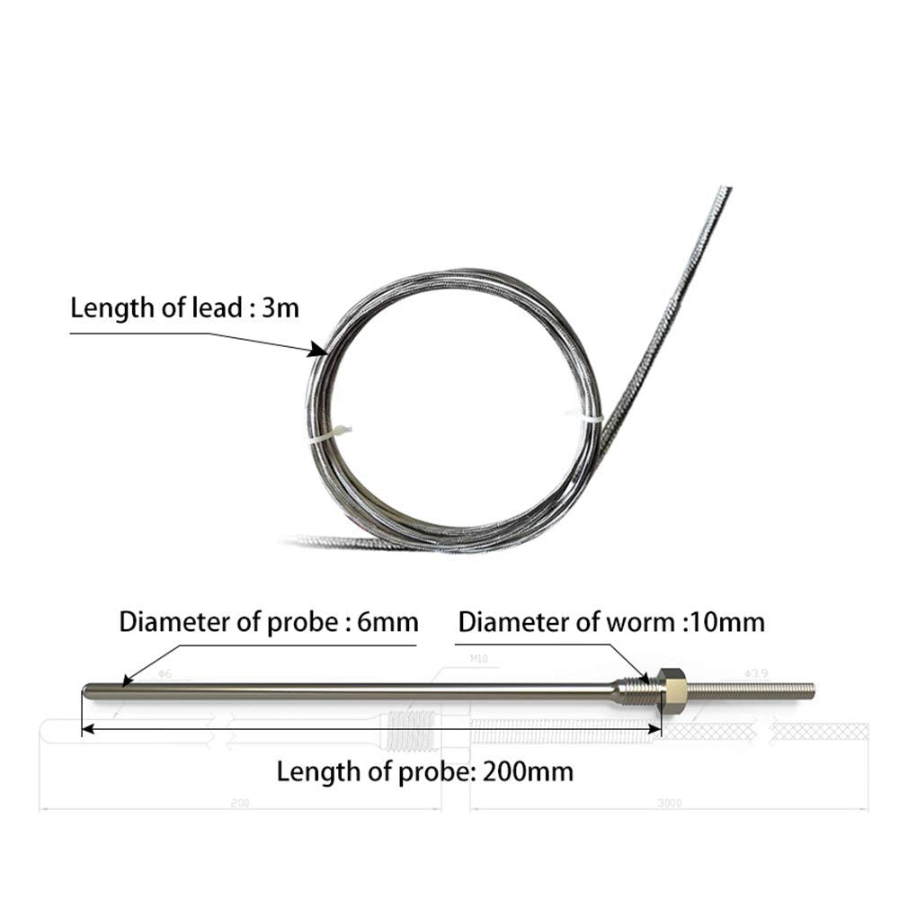 UbiBot RS485 PT-100 Thermoelement Temperaturfühler Platinwiderstandssensor für extreme Hitze oder Kä