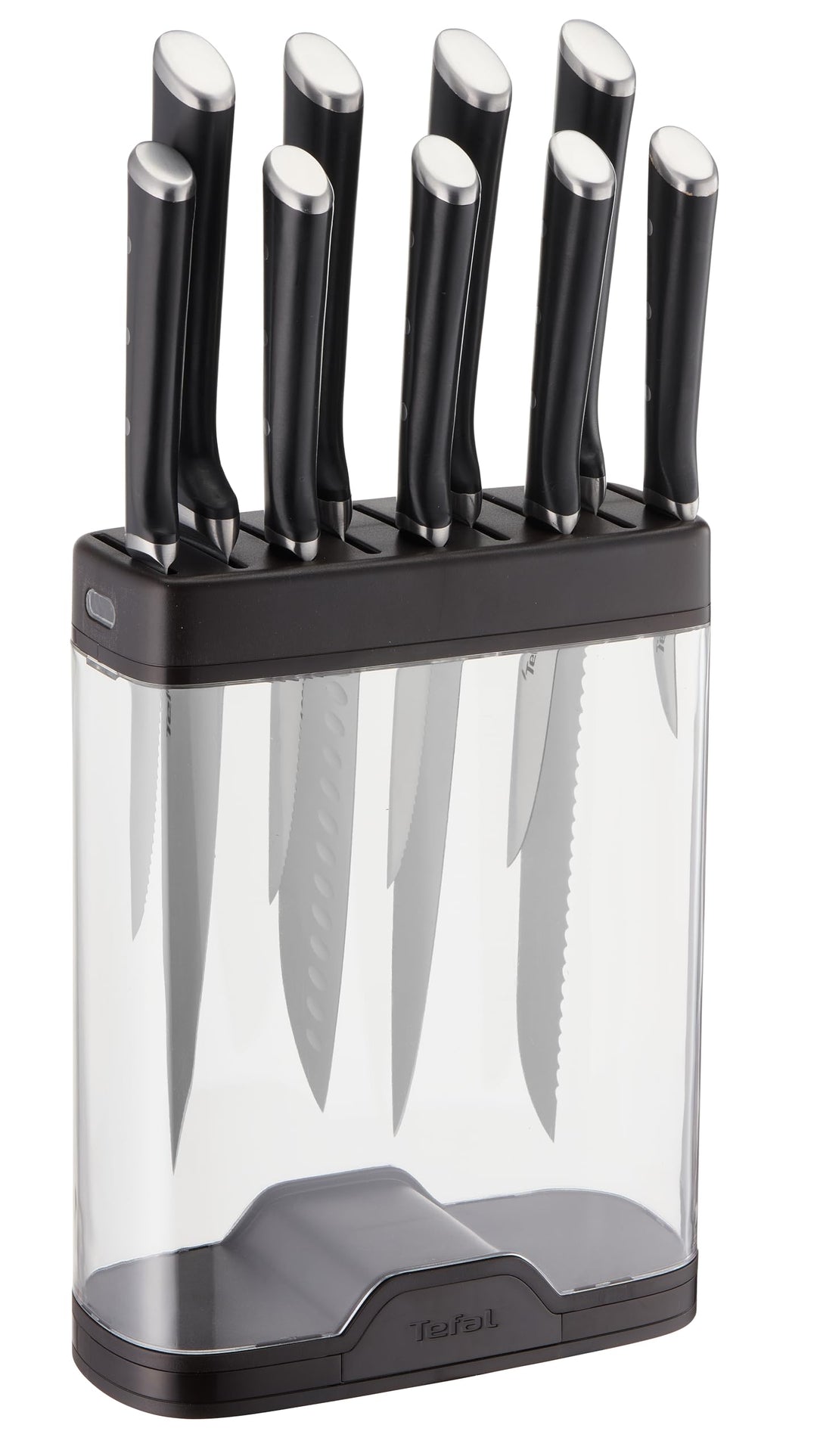 Tefal Ingenio Premium Messerblock mit integriertem Messerschärfer (Messer separat erhältlich), Ice F