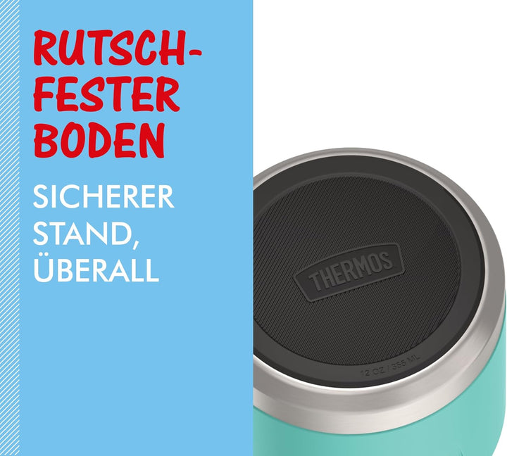 Thermos ICON Kids Thermobehälter für Essen 0,35l, türkis, seafoam, Edelstahl, absolut dicht, hält Sp