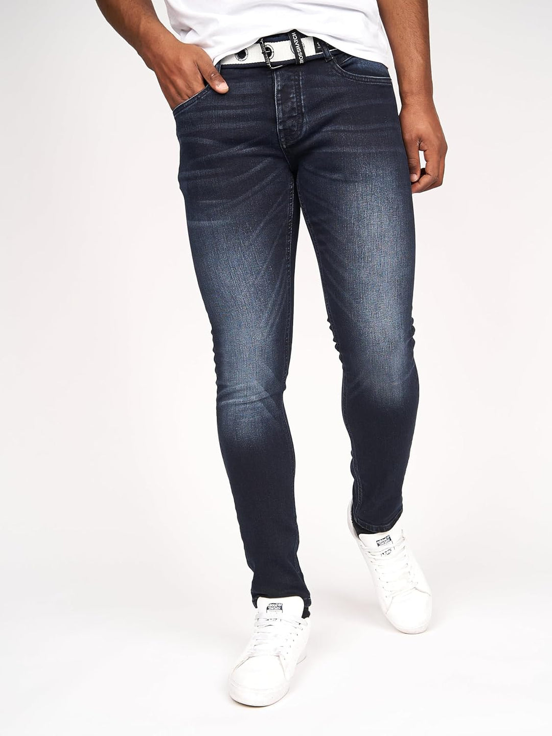 Crosshatch Herren Barbeck Slim Jeans 32W / 34L Light Wash, 32W / 34L Light Wash