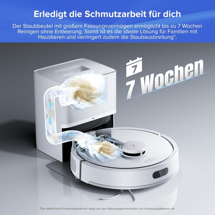 roborock Q7 L5+ Saugroboter mit Wischfunktion, Automatischer Staubentleerung, Dual Anti-Tangle Syste
