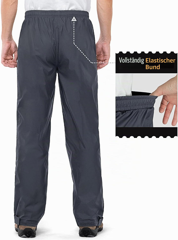 Outdoor Ventures Herren Regenhose Fahrrad Wasserdicht Atmungsaktiv Überziehhose Winddicht Outdoorhos