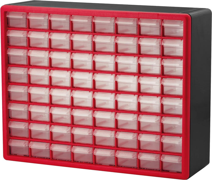 Akro-Mils 10164 64-Drawer Plastic Drawer Storage Cabinet for Garage Organization, Lego Storage, Teac
