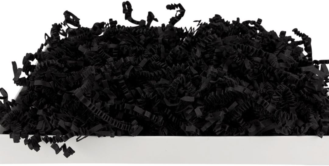 SizzlePak 401, BLACK, Schwarzes Füllmaterial und Polsterpapier zum Füllen, Polstern, Ausstopfen, Dek