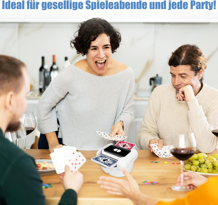 Kartenmischmaschine Elektrische - Automatisch & wiederaufladbar Kartenmischer geräuscharm, gleichmäs