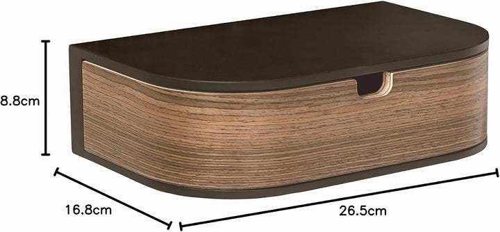 Valiai Schweberegal mit Schublade – Hängendes Wandregal Holz – Hängende kleine Wandregale mit Schubl