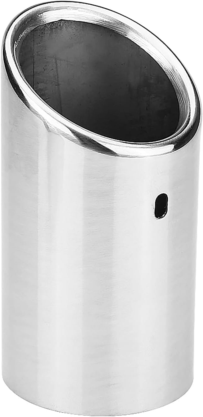 Qiilu 1 Paar Auspuffblende Edelstahl spiegel poliert Chrom Plug&Play Endrohrblenden Endrohrblende Au