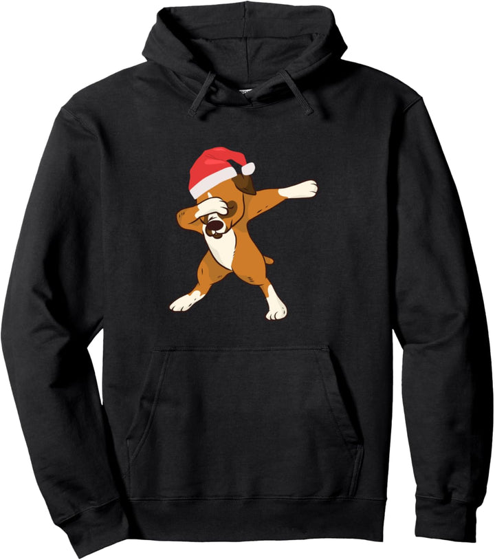 Dabbing Boxer Merry Christmas Xmas Deutsche Boxer Weihnachts Pullover Hoodie