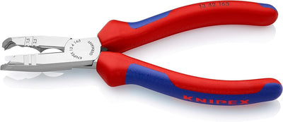 Knipex Abmantelungszange schwarz atramentiert, mit Mehrkomponenten-Hüllen 165 mm 13 42 165