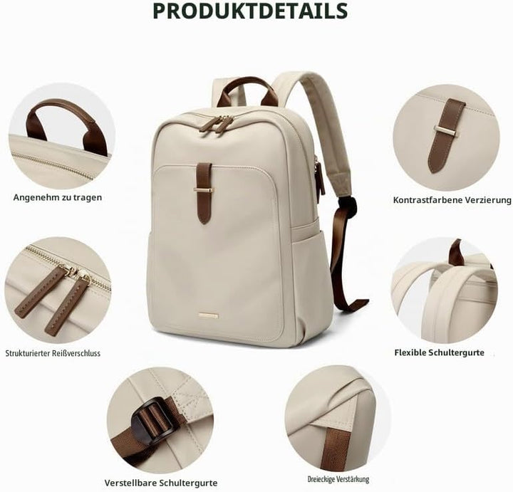 GOLF SUPAGS Rucksack Damen, 14 Zoll Laptop Schulrucksack Herren Gross mit Arbeitstasche Reiserucksac