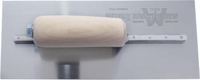 Marshalltown 11 X 4 1/2 SS Glättkelle -Gebogener Holzgriff, Mehrfarbig Wooden Handle 11 x 4.1/2in, W