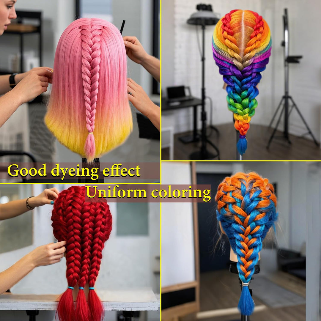 Mannequinkopf mit 100% Echthaar mit Verstellbarer Klemmhalterung fur Frisurendesign und Flechtibunge