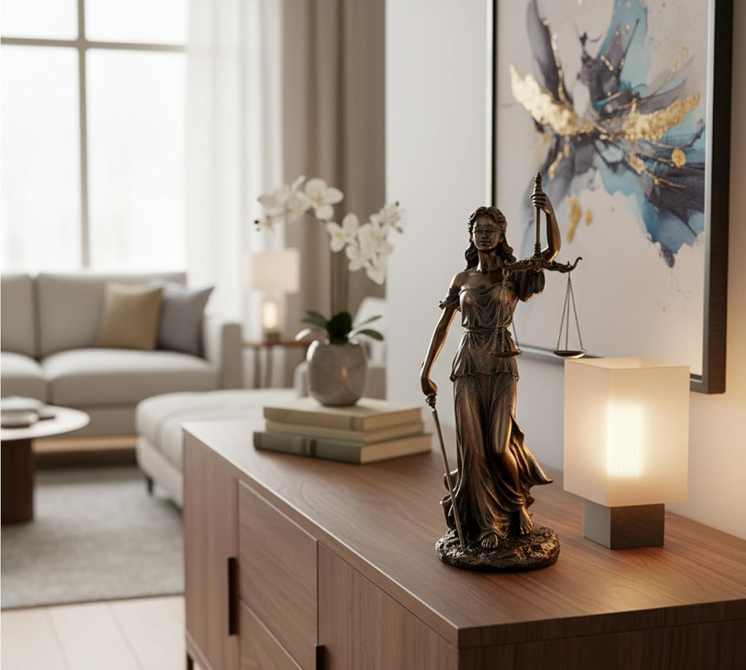 Veronese 708-7524 Justitia Figur bronziert Skulptur römische Götter 34 cm BGB