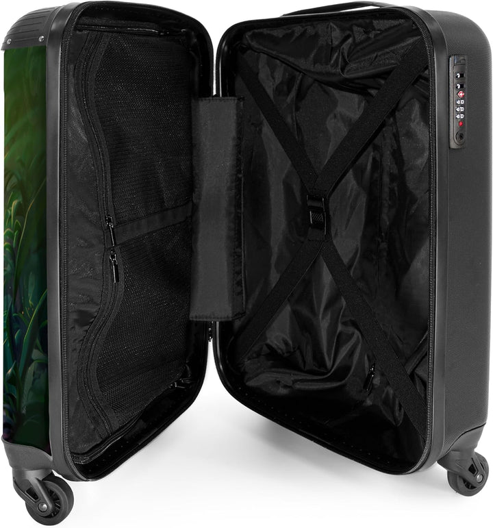 NoBoringSuitcases.com Persönlicher Kinder-Trolley, Hartschalenkoffer mit Rollen, 55x40x20 cm (Rotes