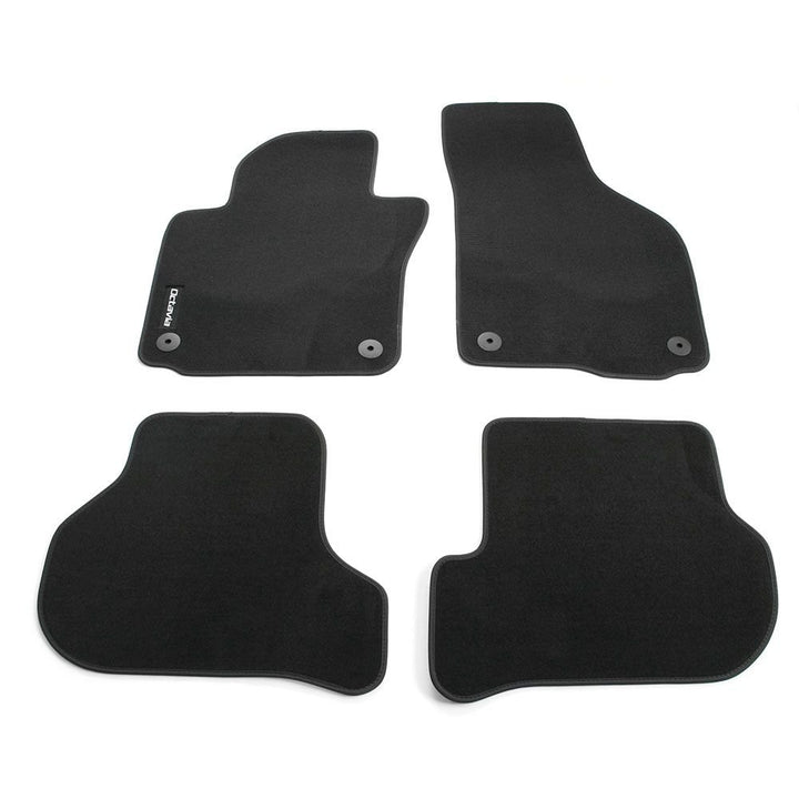 Skoda 1Z1061270 Prestige Textil Fussmatten 4X Stoffmatten Premium schwarz mit Octavia Schriftzug