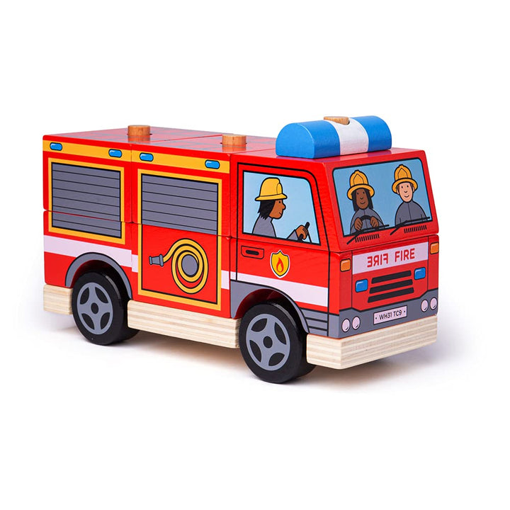 Bigjigs Toys Stapel-Feuerwehrauto